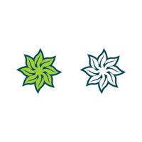 Tree leaf vector and green logo design friendly concept