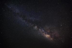 Milky way galaxy with stars and space dust in the universe, Long exposure photograph, with grain. photo