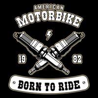 estilo vintage de ilustración de club de motocicletas premium vector