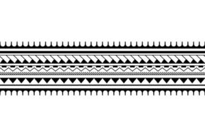 pulsera de tatuaje polinesio maorí. vector de patrones sin fisuras de manga tribal.