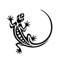 diseño de tatuaje vectorial de lagarto, ilustración de lagarto vector