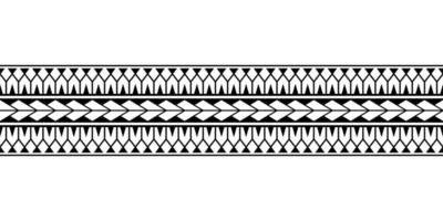 pulsera de tatuaje polinesio maorí. vector de patrones sin fisuras de manga tribal.