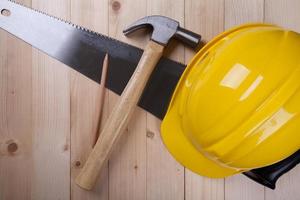 carpenter tools on table photo