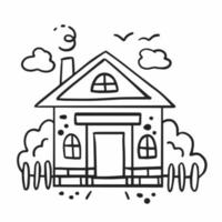 Doodle real estate vector illustration