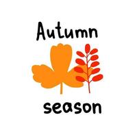 Autumn season simple vector illustration