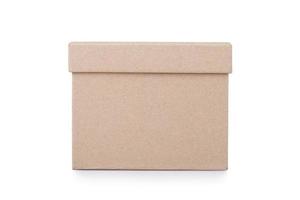 Cardboard box isolated on a white background photo