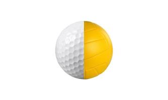 Golf and volleyball ball concept photo