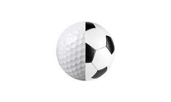 concepto de pelota de golf y fútbol foto