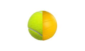 concepto de pelota de tenis y voleibol foto