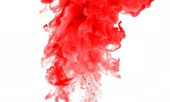 Red color paint in water photo