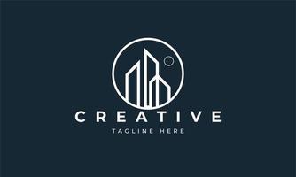 Creative Modern Real Estate Property and Construction Logo design vector