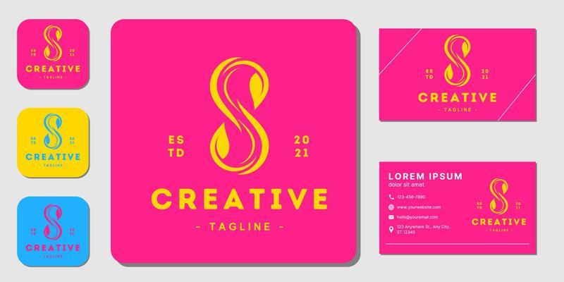 the beautiful letter SS infinity monogram in incredibly luxury and classy style, elegant circular letter S and S logo template for a high-end brand personality and business card