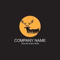 vector de plantilla de logotipo de ciervo