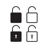 UNLOCK LINE ICON vector