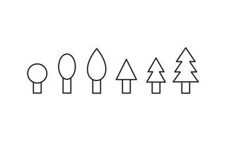 TREE ICON LINE vector