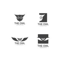 Owl logo template vector