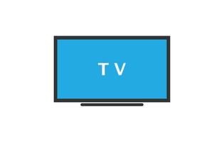 Vector tv icon set on white background, Isolated silhouettes television in flat style.