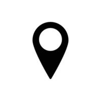 Location vector icon. Place symbol. GPS pictogram, flat vector sign isolated on white background. Simple vector illustration for graphic and web design.
