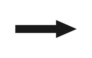 Arrow vector icon. This flat symbol is drawn on a white background.