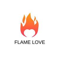 Illustration vector graphic of logo template love flame