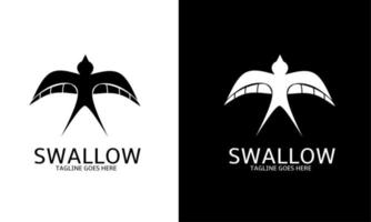 Illustration vector graphic of logo template swallow birds simple design