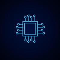 Icon symbol processor artificial intelligence concept vector