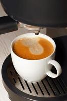 Coffee machine, process of making coffee in coffe machine photo