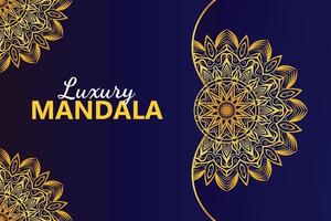 Luxury ornamental mandala template design for background with with golden color vector