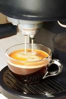 Coffee machine, process of making coffee in coffe machine photo