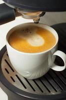 Coffee machine, process of making coffee in coffe machine photo