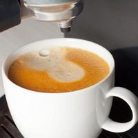 Coffee machine, process of making coffee in coffe machine photo