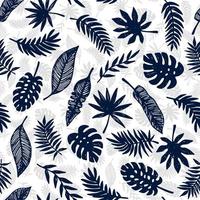 Tropical Leaves seamless pattern vector