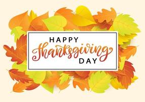 Happy Thanksgiving Day poster template vector