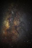 Milky way galaxy with stars and space dust in the universe, Long exposure photograph, with grain. photo