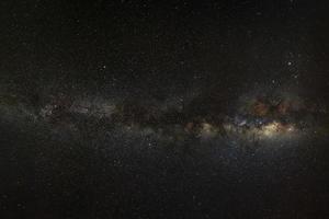 Milky way galaxy. Long exposure photograph.with grain photo