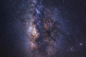 Beautiful milky way galaxy on a night sky,Long exposure photograph, with grain. photo