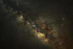 milky way on a night sky, Long exposure photograph, with grain photo