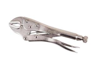 locking pliers isolated on a white background photo