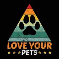 Pets t shirt design vector