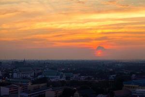 Sunset at city of Phitsanulok, Thailand photo