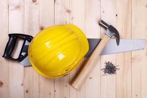 carpenter tools on table photo