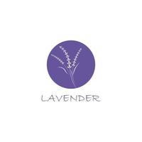 vector de logotipo de flor de lavanda fresca