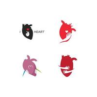 Love the human heart vector logo