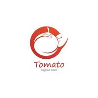 plantilla de diseño de logotipo de tomate vector