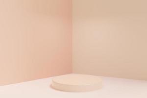 3D rendering scene with podium and abstract background. podium for cosmetic product presentation. photo