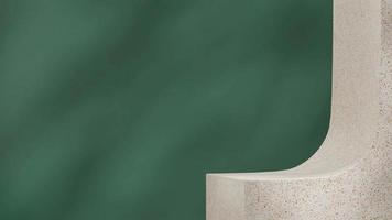 minimal 3d render mockup of terrazzo podium in landscape with green background photo