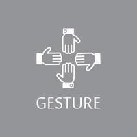 Hand gestures and sign language isolated vector