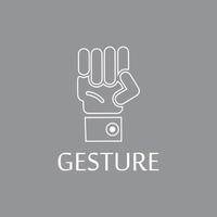 Hand gestures and sign language isolated vector