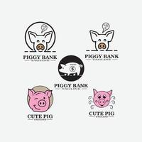 Cartoon pig Design illustration vector