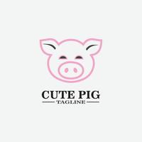 Cartoon pig Design illustration vector